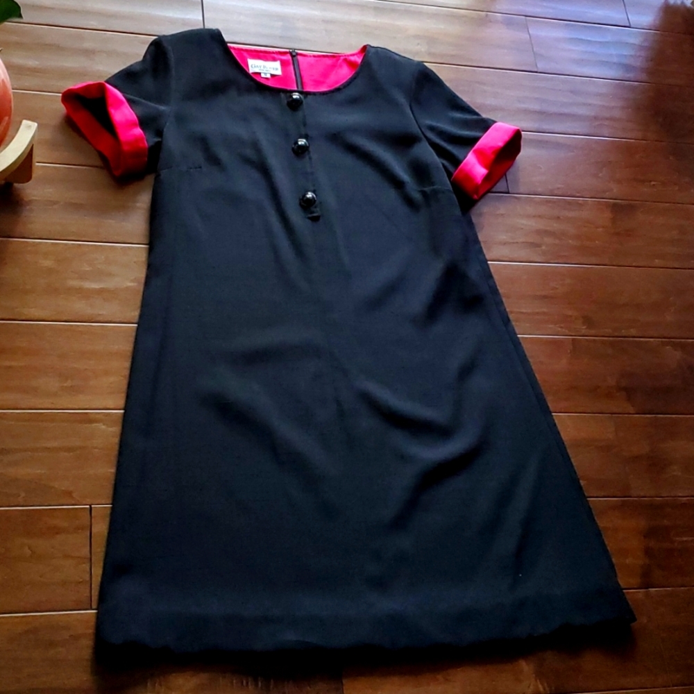 Gay Boyer size 12 Black with pink dress